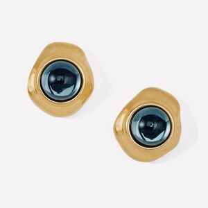 BRIGHTON Neptune Gold and Blue Post Earrings NWT